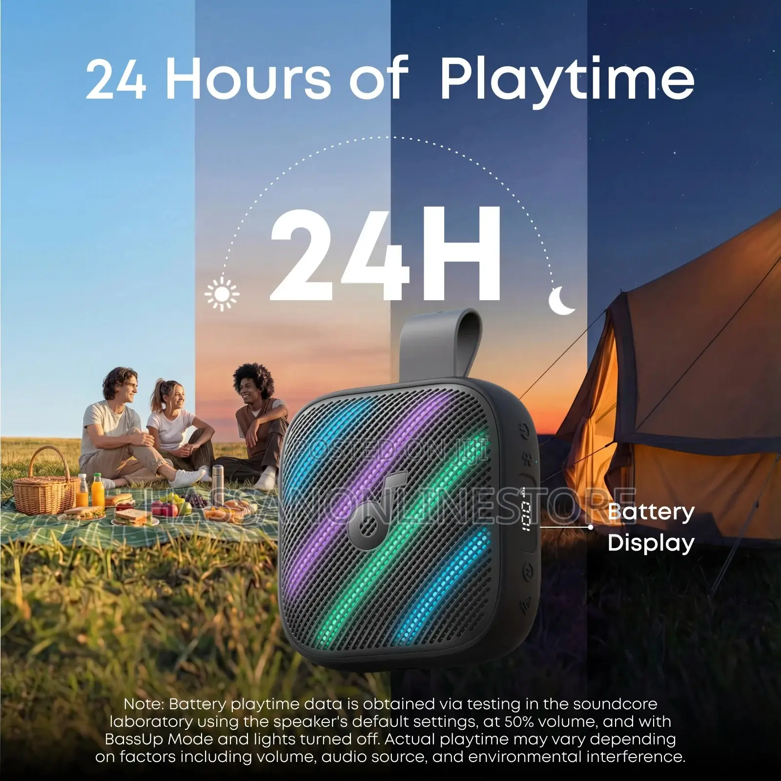 Soundcore by Anker Boom Go 3i Portable Bluetooth Speaker - Black