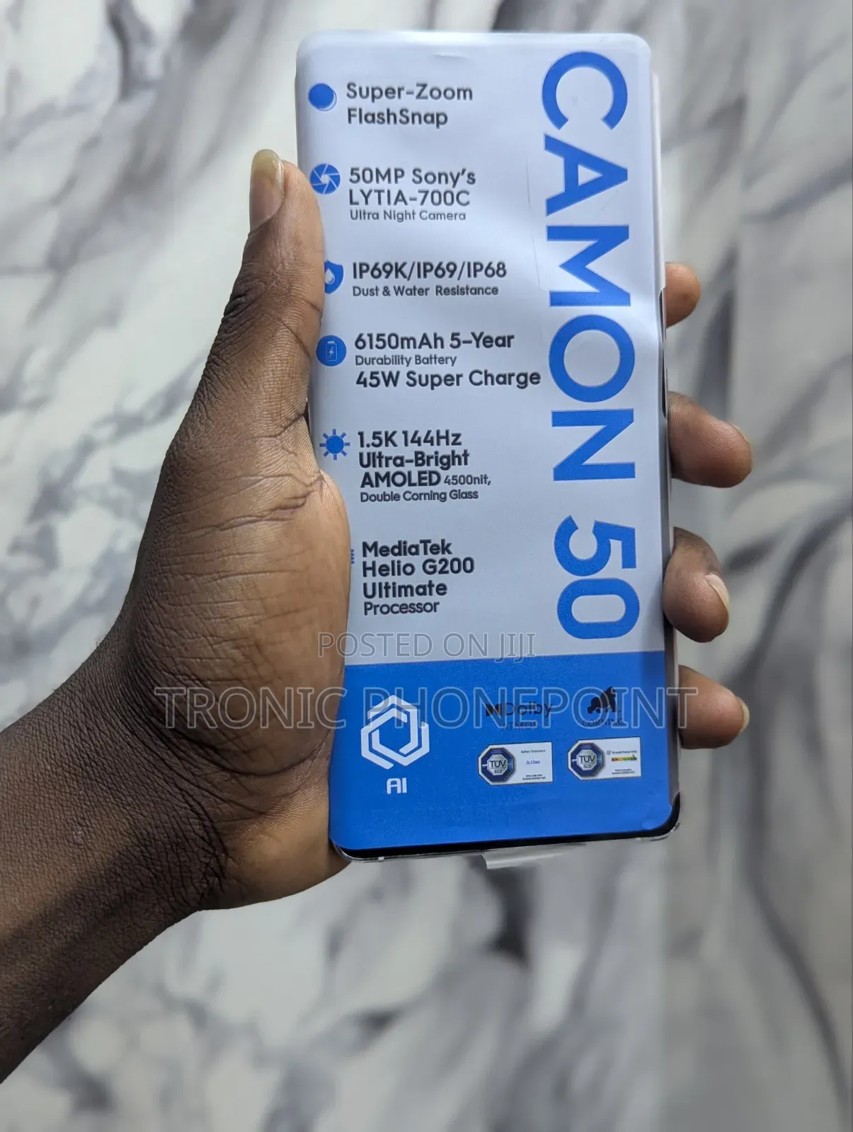 New Tecno Camon 50 256 GB Blue