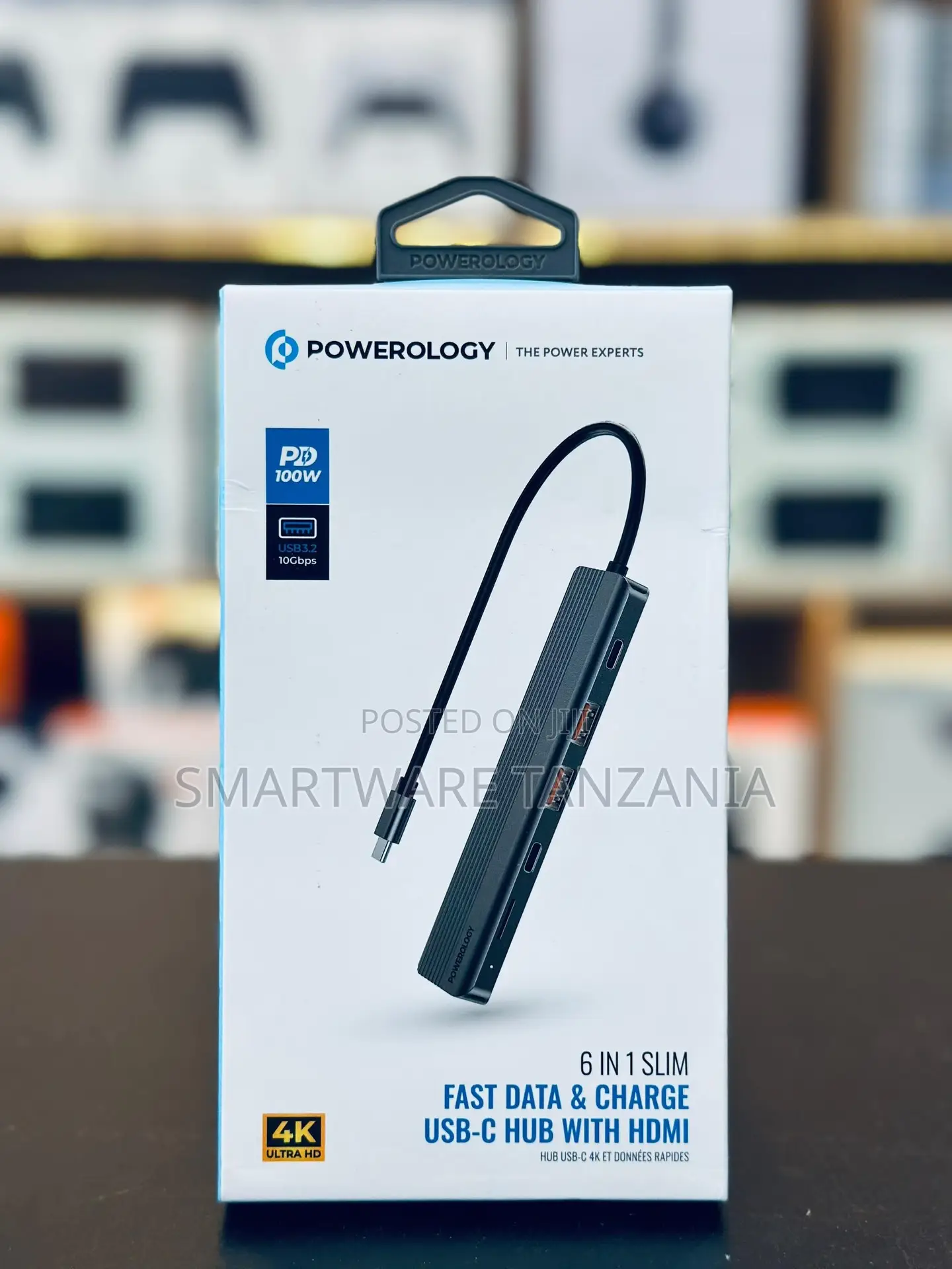 Powerology 6-in-1 Usb-c Hub Hdmi 100w Pd Fast Charging Dock
