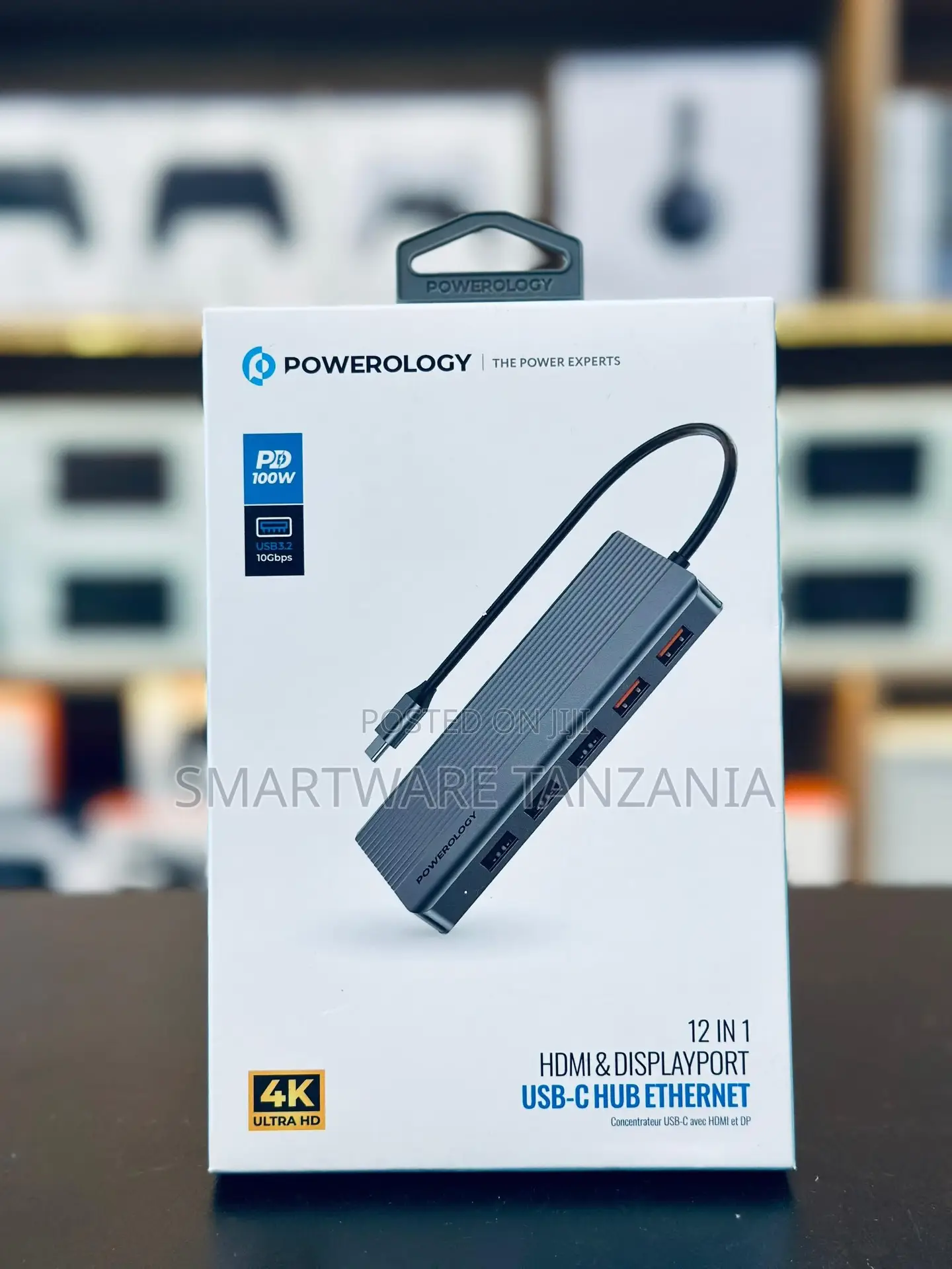 Powerology 12-in-1 Usb-c Hub Hdmi Displayport Ethernet Adapter Dock