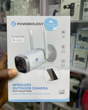 Powerology Wireless Outdoor Camera Solar Panel 1080p Night Vision