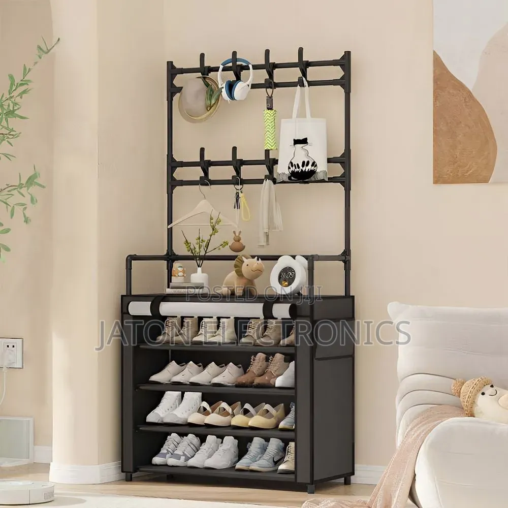 Multi-Function Shoes and Hat Rack
