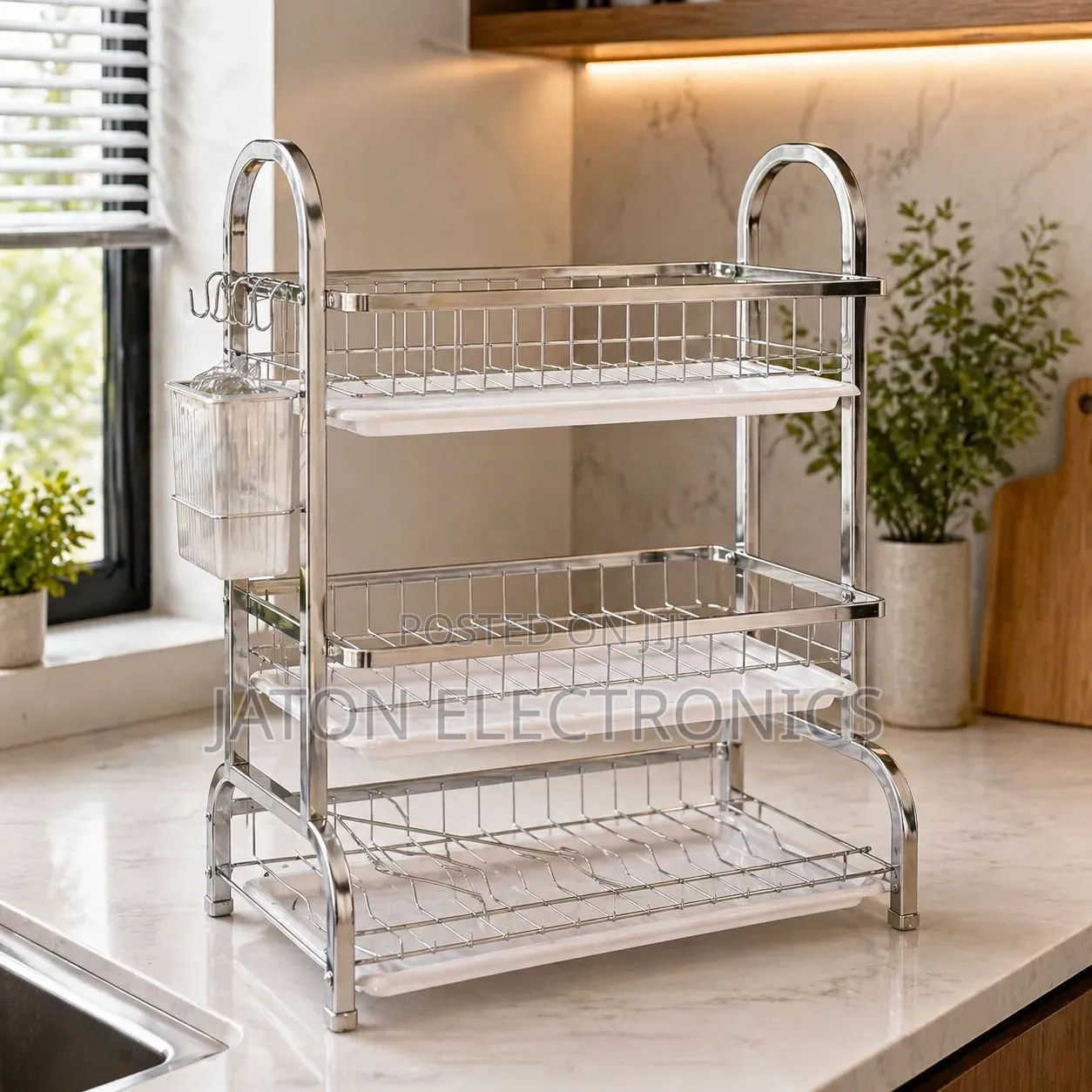 3-Tier Stainless Steel Dish Drainer*