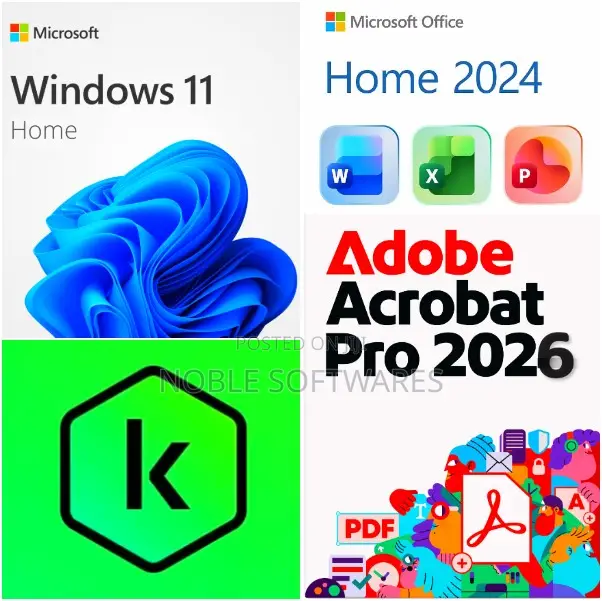Windows 11 Home + Microsoft Office 2024 Home + Adobe Acrobat Pro 2026