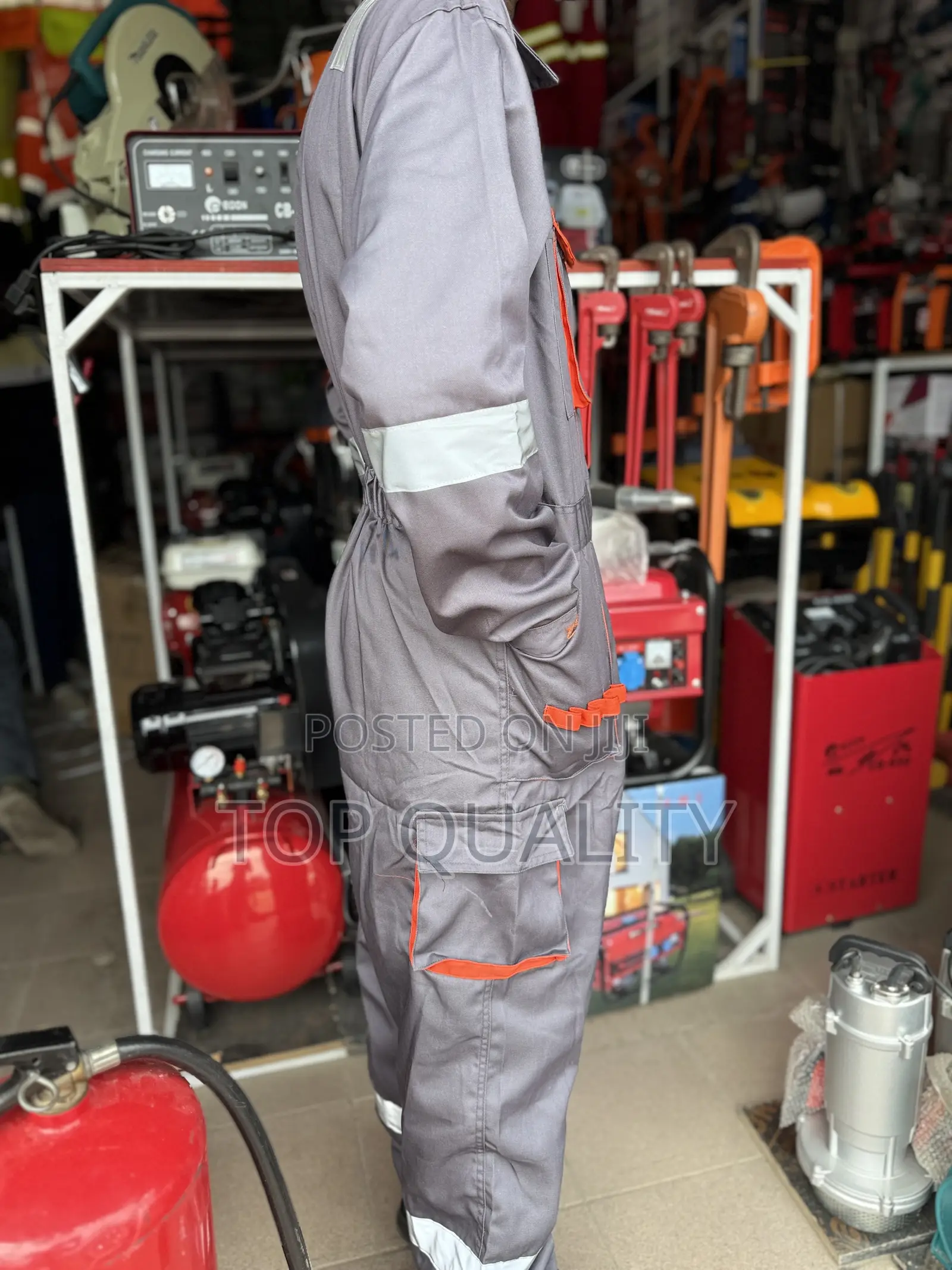 Grey Safety Coverlall