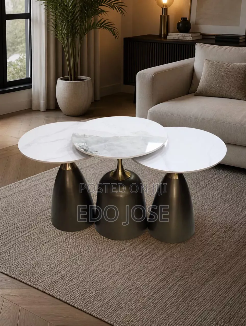 Luxury Marble Coffee Tabble Set