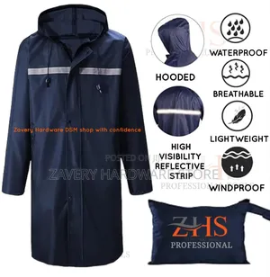 Rain Coat With Reflectors And Pockets (Heavy Duty)