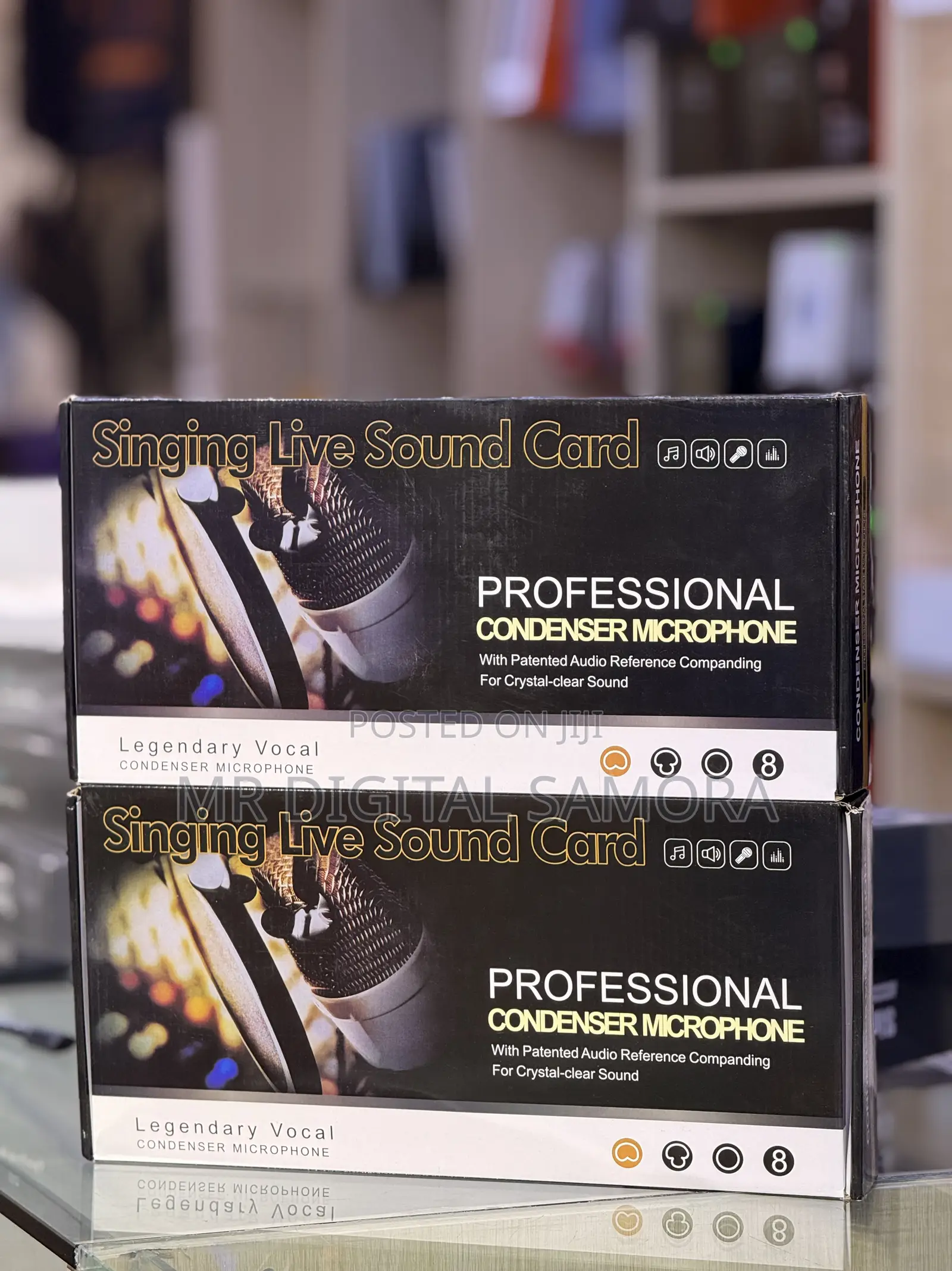 Professional Condenser Microphone, Singing Live Sound Card