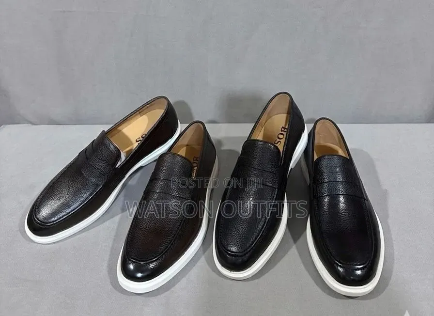 Men's Leather Shoes Boss Smartly Branded Topply Excellent
