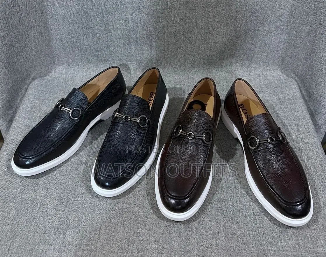 Men's Leather Shoes Boss Smartly Branded Topply Excellent