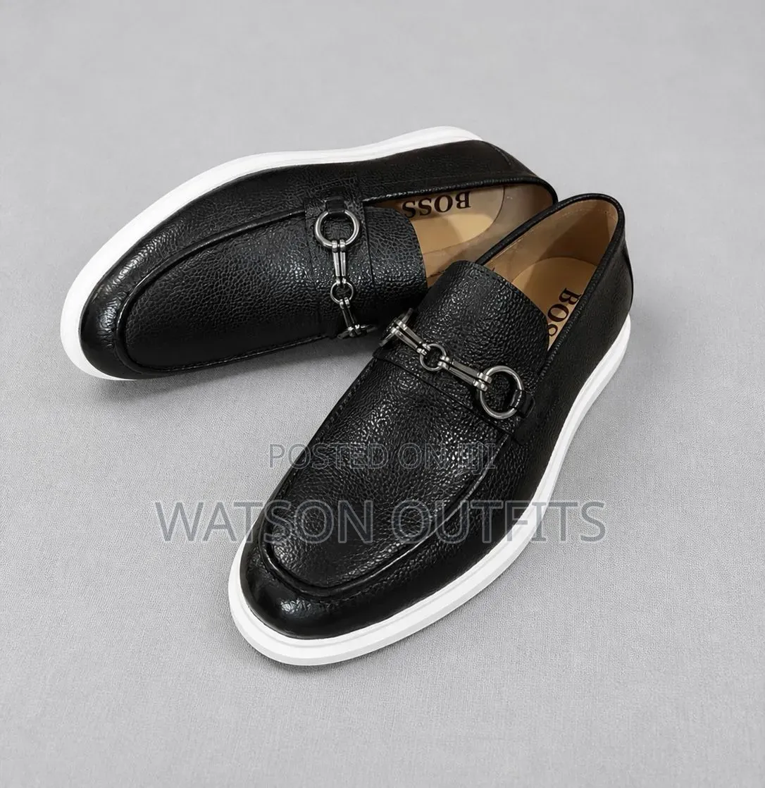 Men's Leather Shoes Boss Smartly Branded Topply Excellent