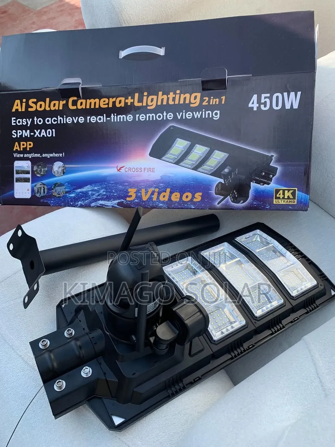 Ai Solar Camera Lenzi 3: Inarekodi Pande 3 Huku Ikimulika 450w