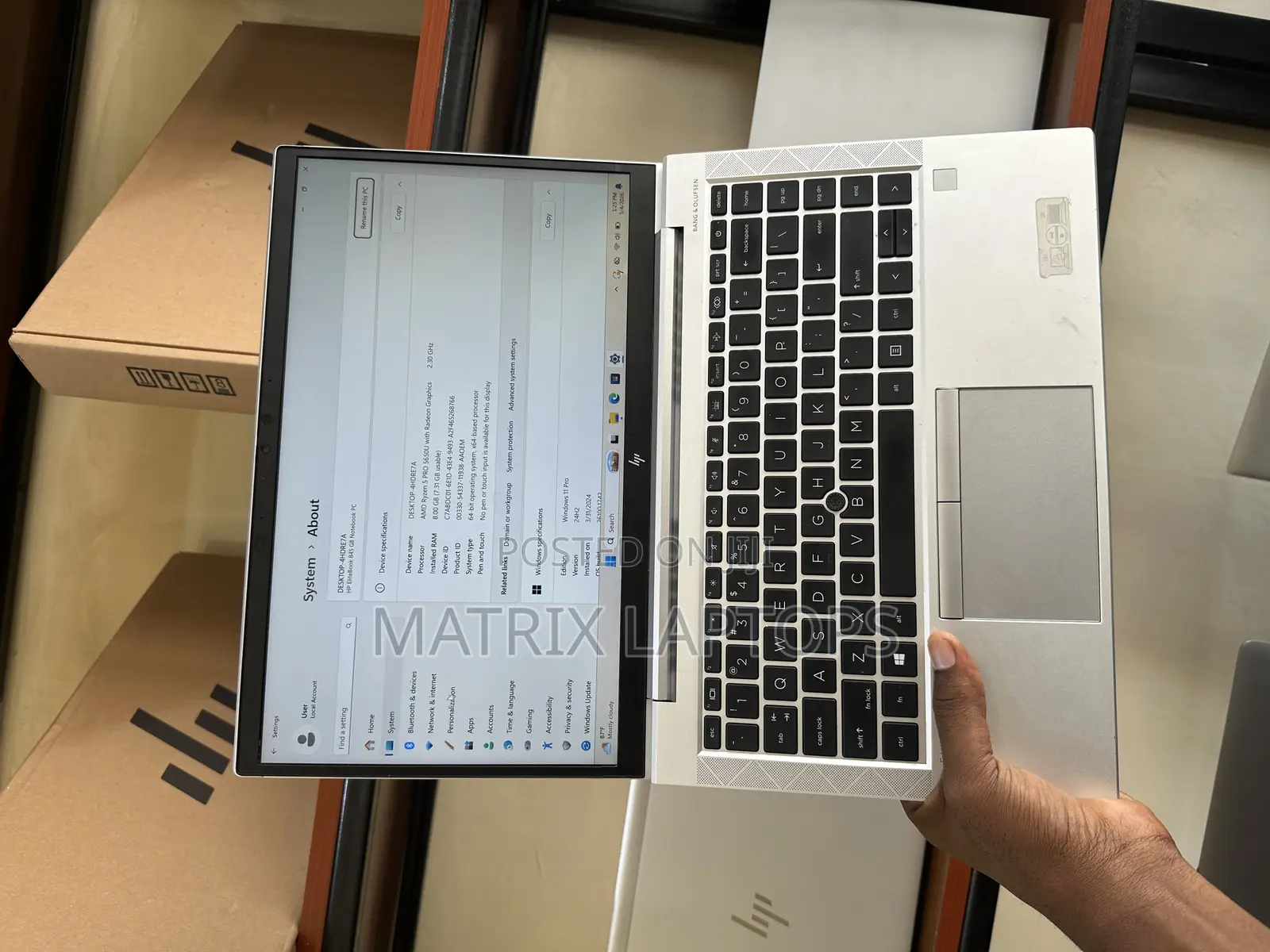 Laptop HP EliteBook 845 G8 16GB AMD Ryzen 5 SSD 256GB