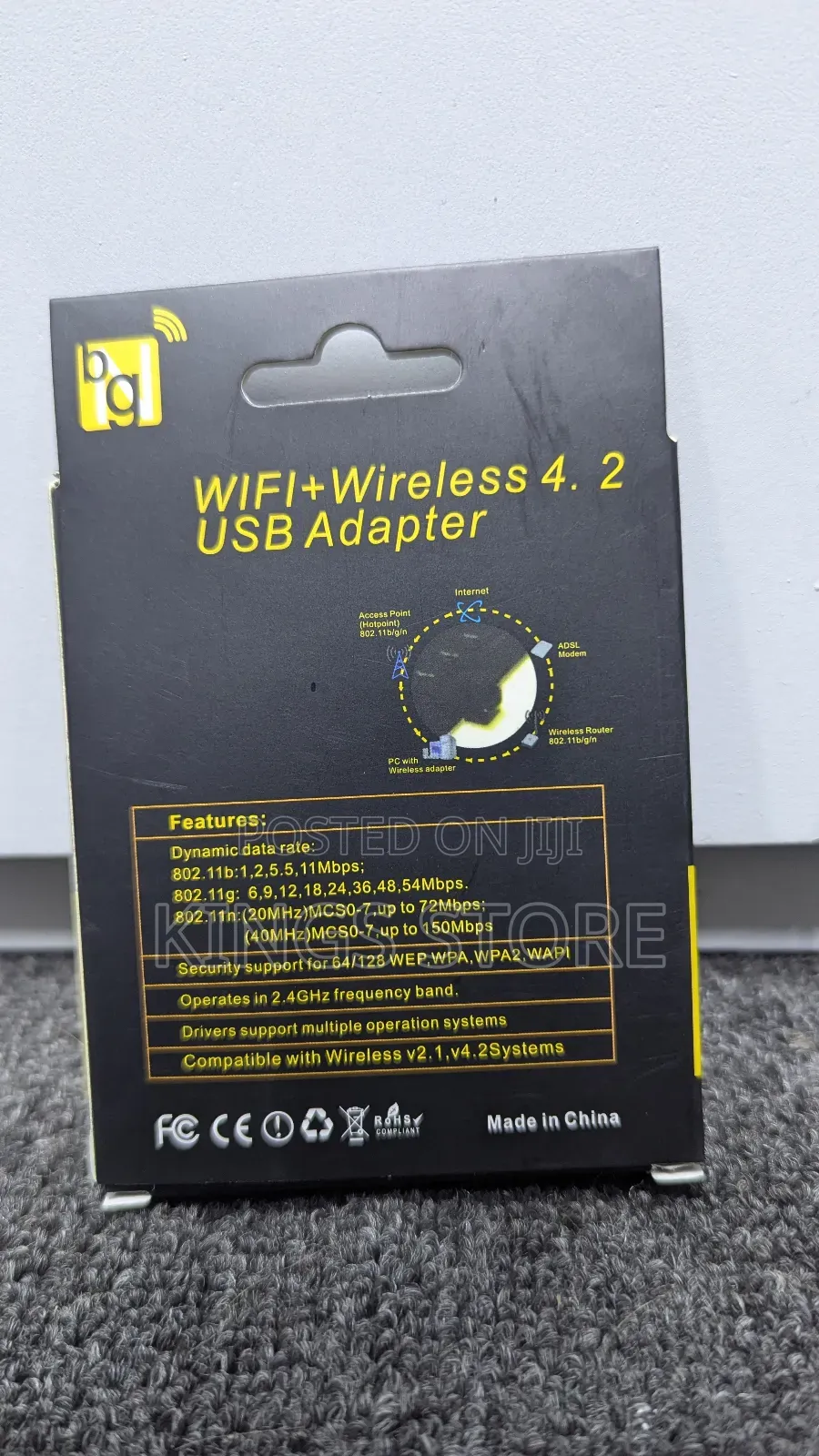 2 in 1 Usb Wifi Bluetooth Adapter for Computer