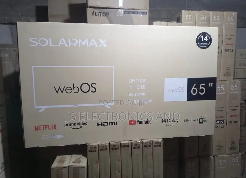 Solarmax Inch 65 Smart Webos High Quality Warranty Mwaka