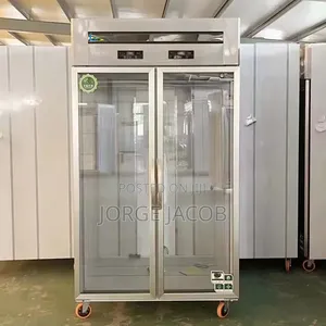 Commercial Stainless Steel Meat Display Refrigerator With Glass Doors