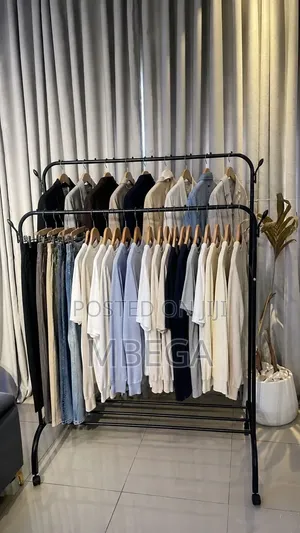 Double Pole Clothes Hanger With Wheels 50kg