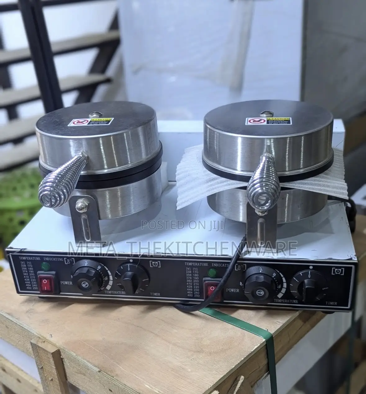 Commercial Double Plate Electric Waffle Maker Wg-Hf-2r