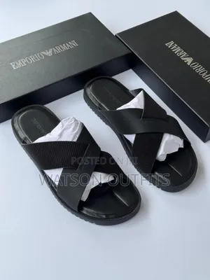 Men's Leather Sandals or Fully Leathered Open Shoes Emporio Armani