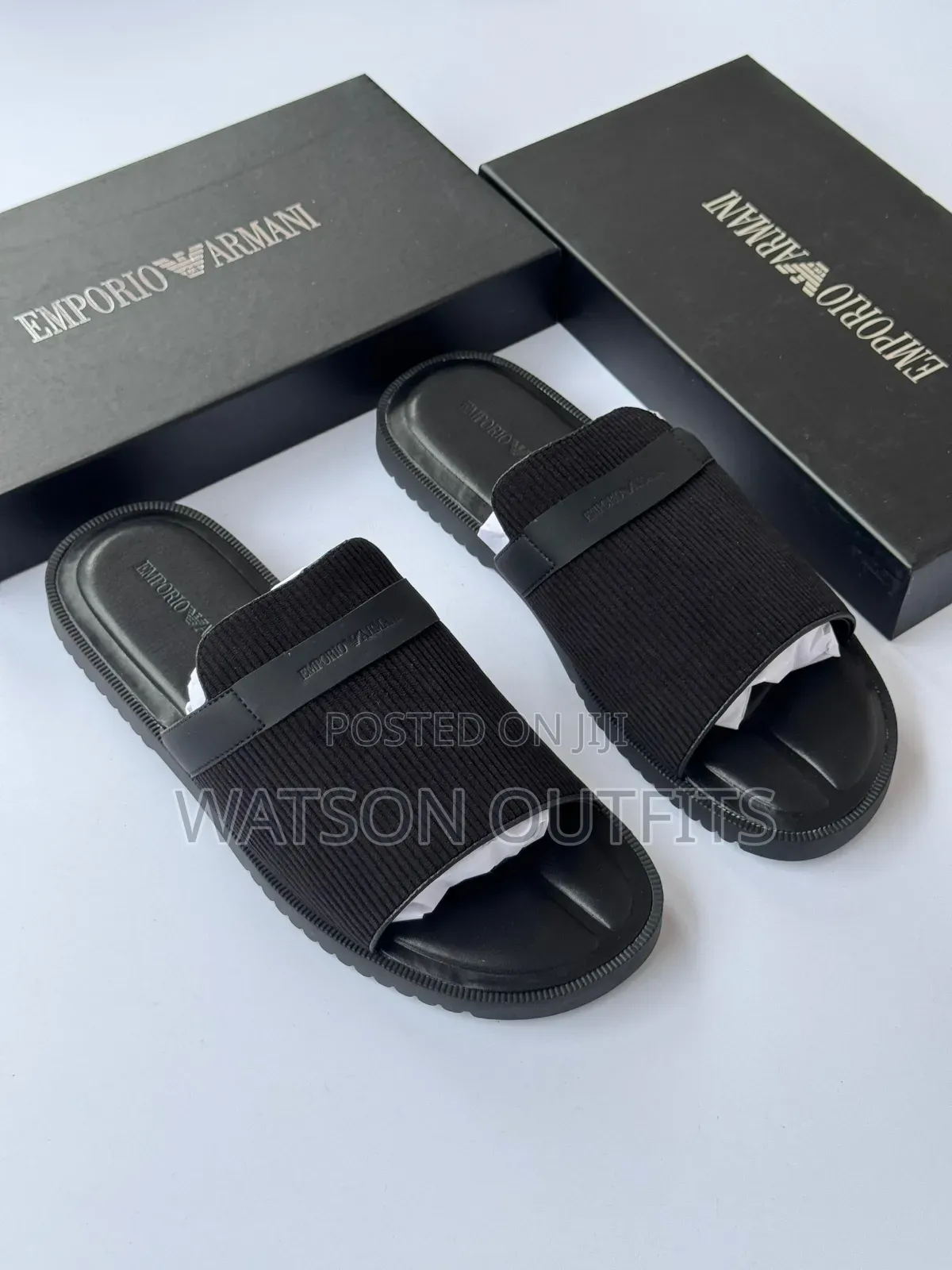 Men's Leather Sandals or Fully Leathered Open Shoes Emporio Armani
