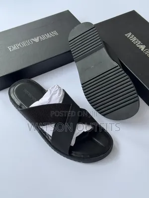 Men's Leather Sandals or Fully Leathered Open Shoes Emporio Armani