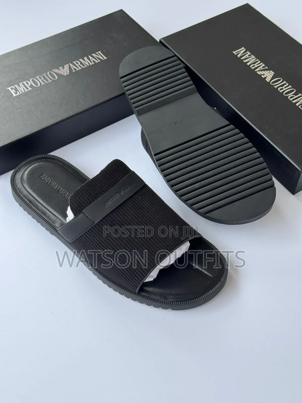 Men's Leather Sandals or Fully Leathered Open Shoes Emporio Armani