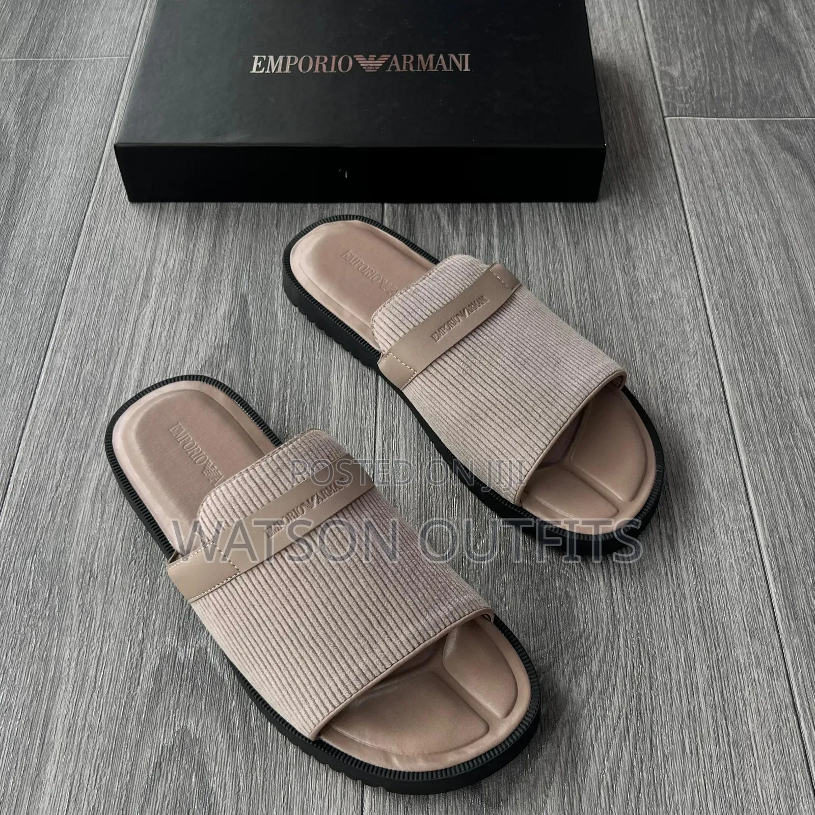 Men's Leather Sandals or Fully Leathered Open Shoes Emporio Armani