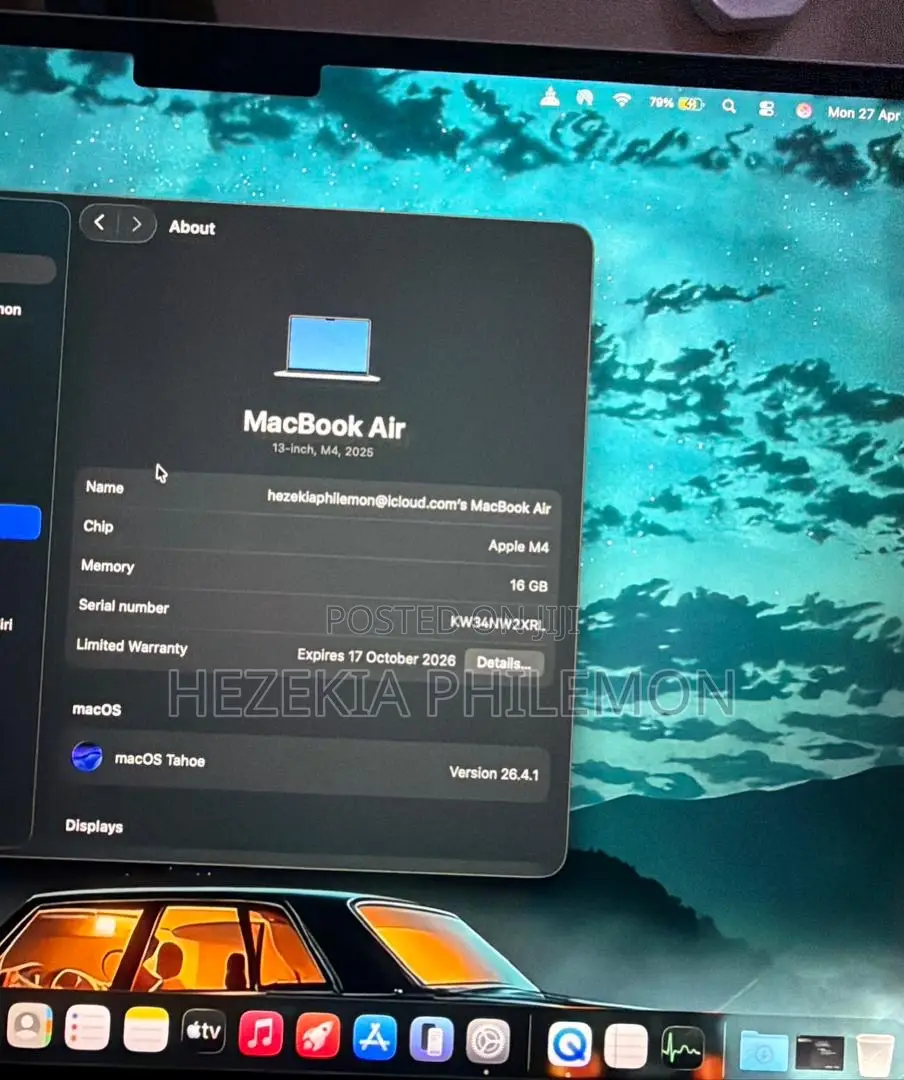 Laptop Apple MacBook Air 2025 M4 16GB Apple M4 SSD 256GB