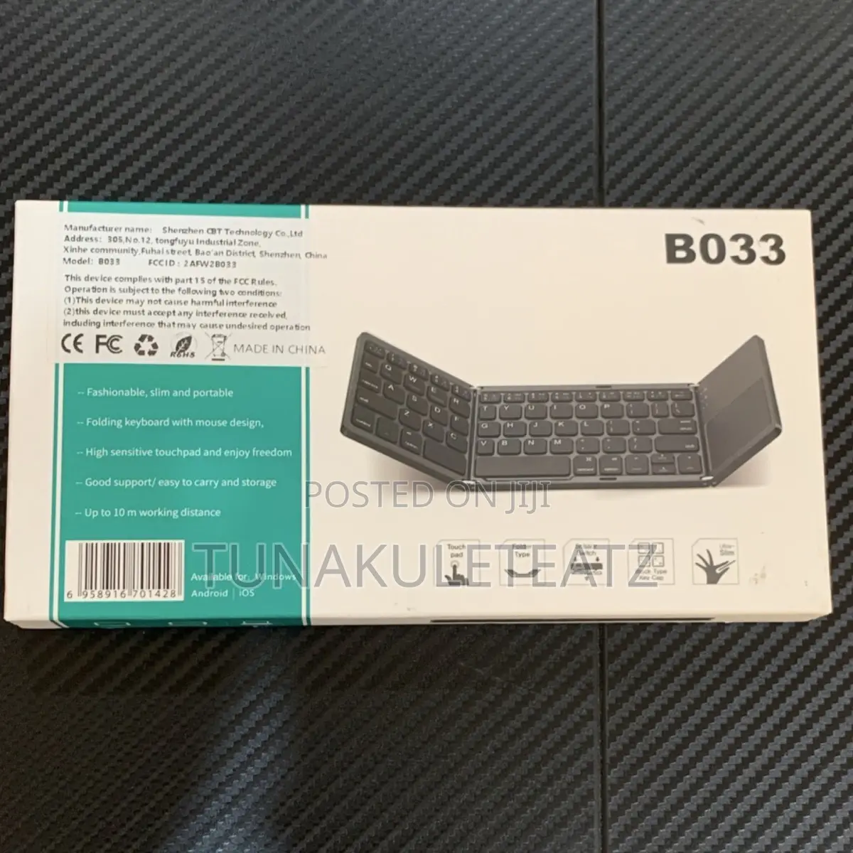 Foldable Bluetooth Keyboard With Touchpad (B033)