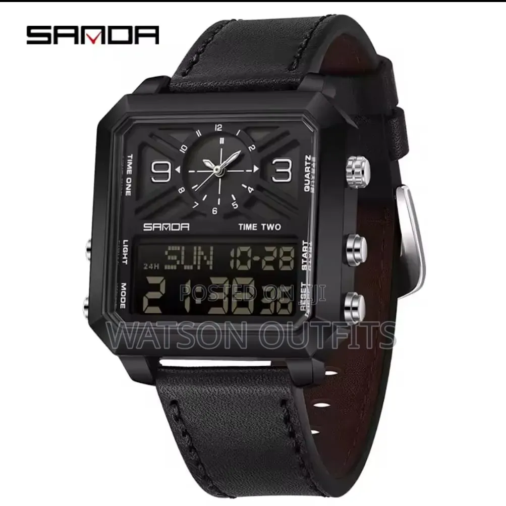 Men's New and Original Watches Sanda Smartly Branded Leather Straps