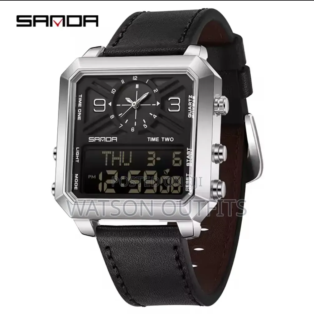 Men's New and Original Watches Sanda Smartly Branded Leather Straps