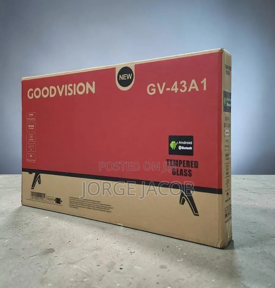 Goodvision Gv-43a1 Smart Television, Which Features Tempered Glass