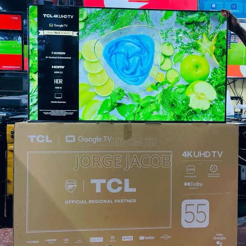 TCL 55-Inch Uhd Smart Google Tv With an Edgeless Design.