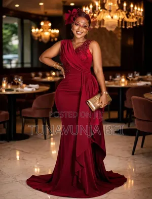 Maroon Party Dress for Women