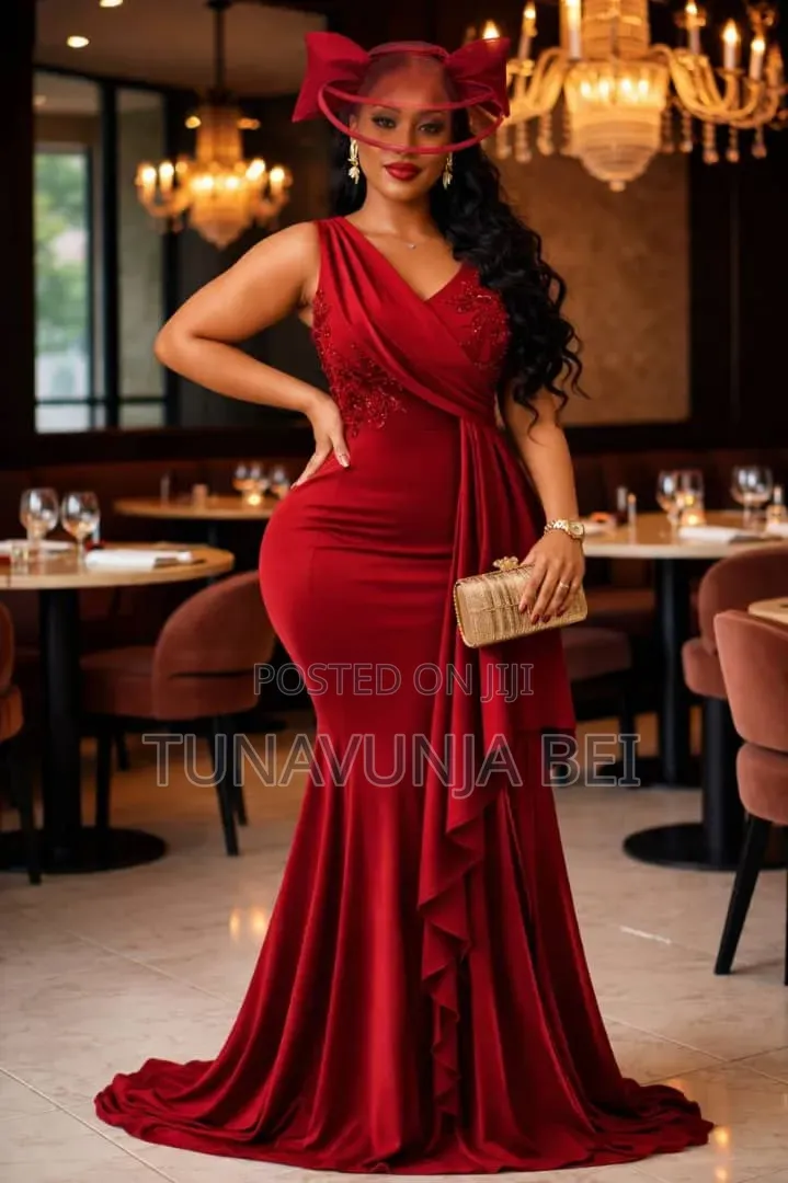 Maroon Party Dress for Women