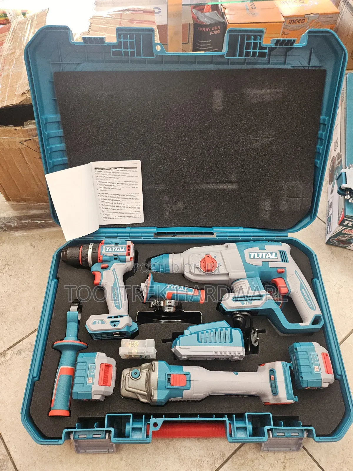 Total 3 in 1 Combo Rotary Hammer Drill and Grinder