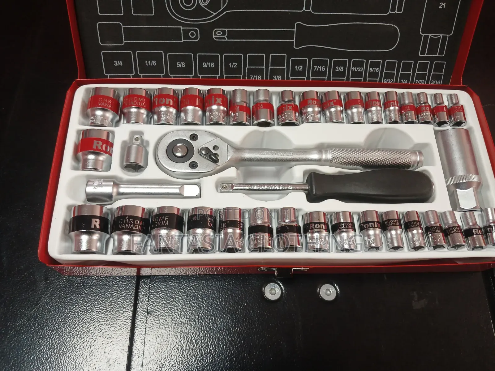 Ronix 40-Piece Socket Ratchet Set