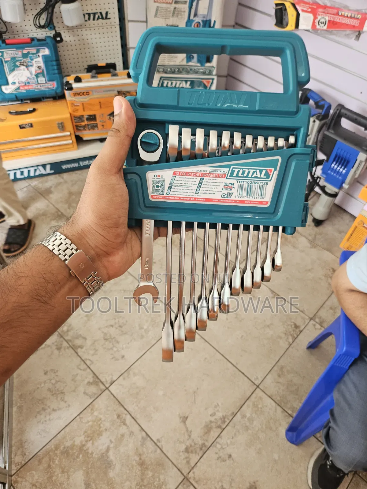 Total 12pc Rachet Spanner Set 8mm-19mm