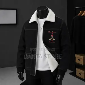 Denim Jeans Jackets With White Shearling Lining