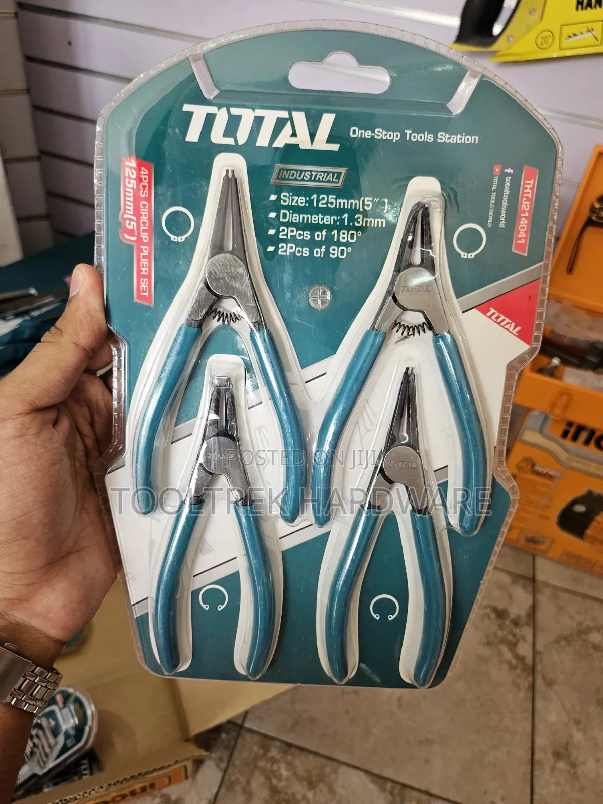 Total 4pc Circlip Plier Set 125mm (5 Inch)