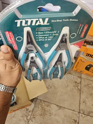 Total 4pc Circlip Plier Set 125mm (5 Inch)