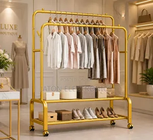 Multipurpose Double Pole Hanger Clothes Rack