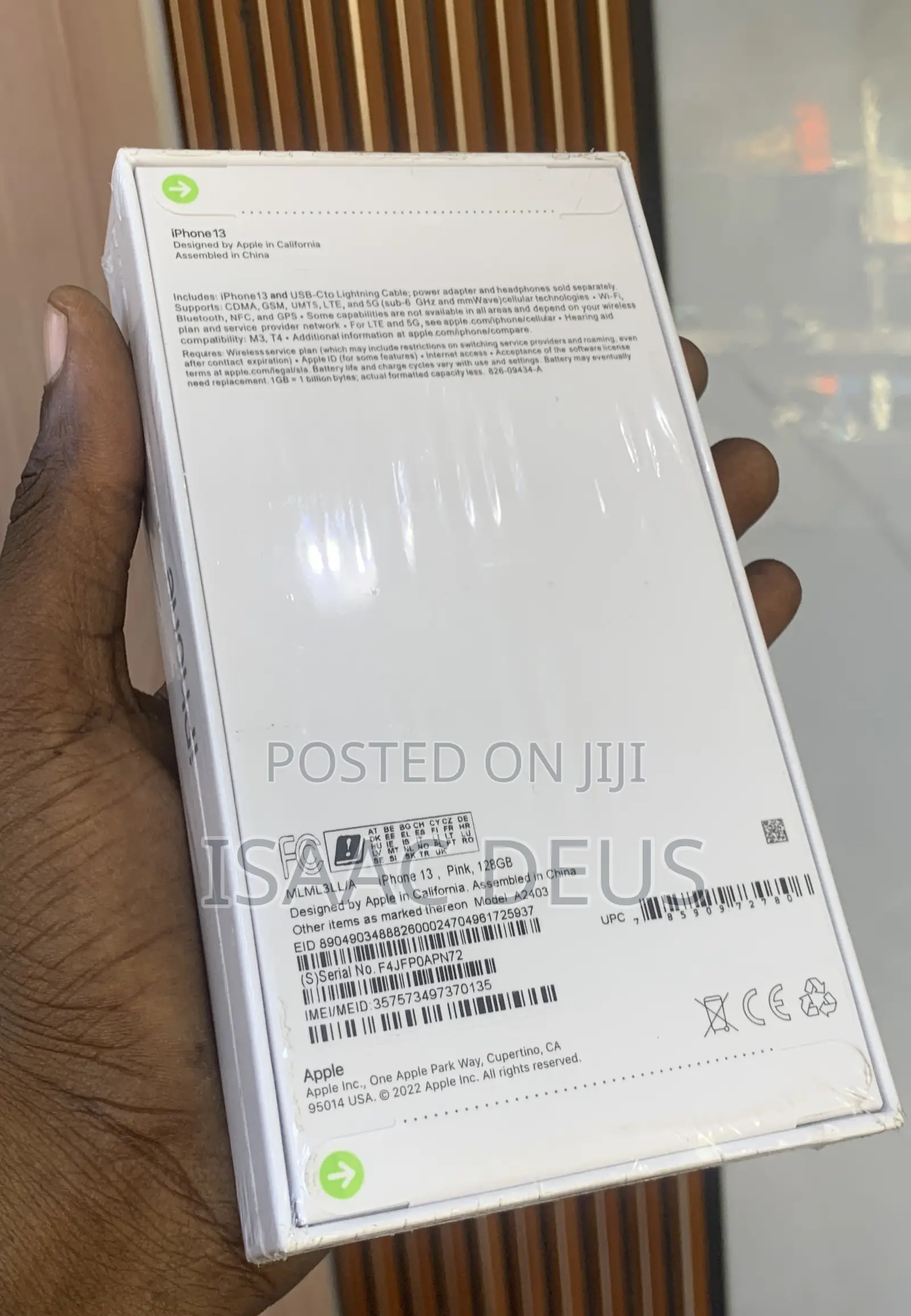 New Apple iPhone 13 128 GB Pink