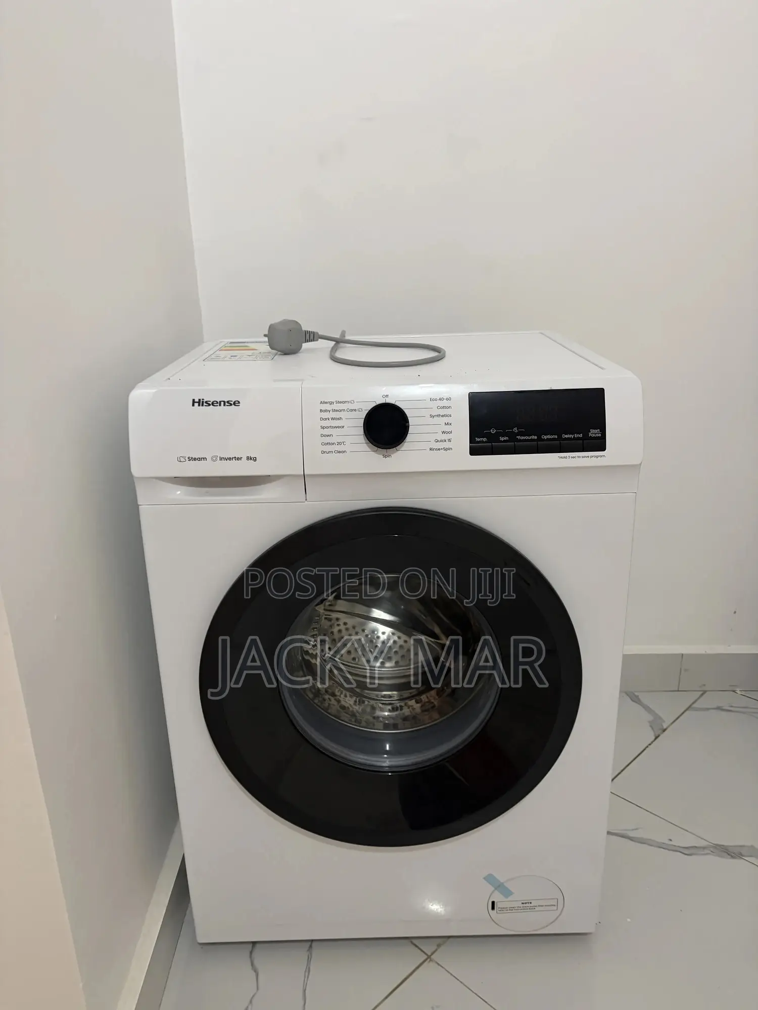 Hisense Steam Inverter Washing Machine 8kg