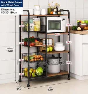 Multi-Functional Kitchen Storage Rack With Fruits Basket
