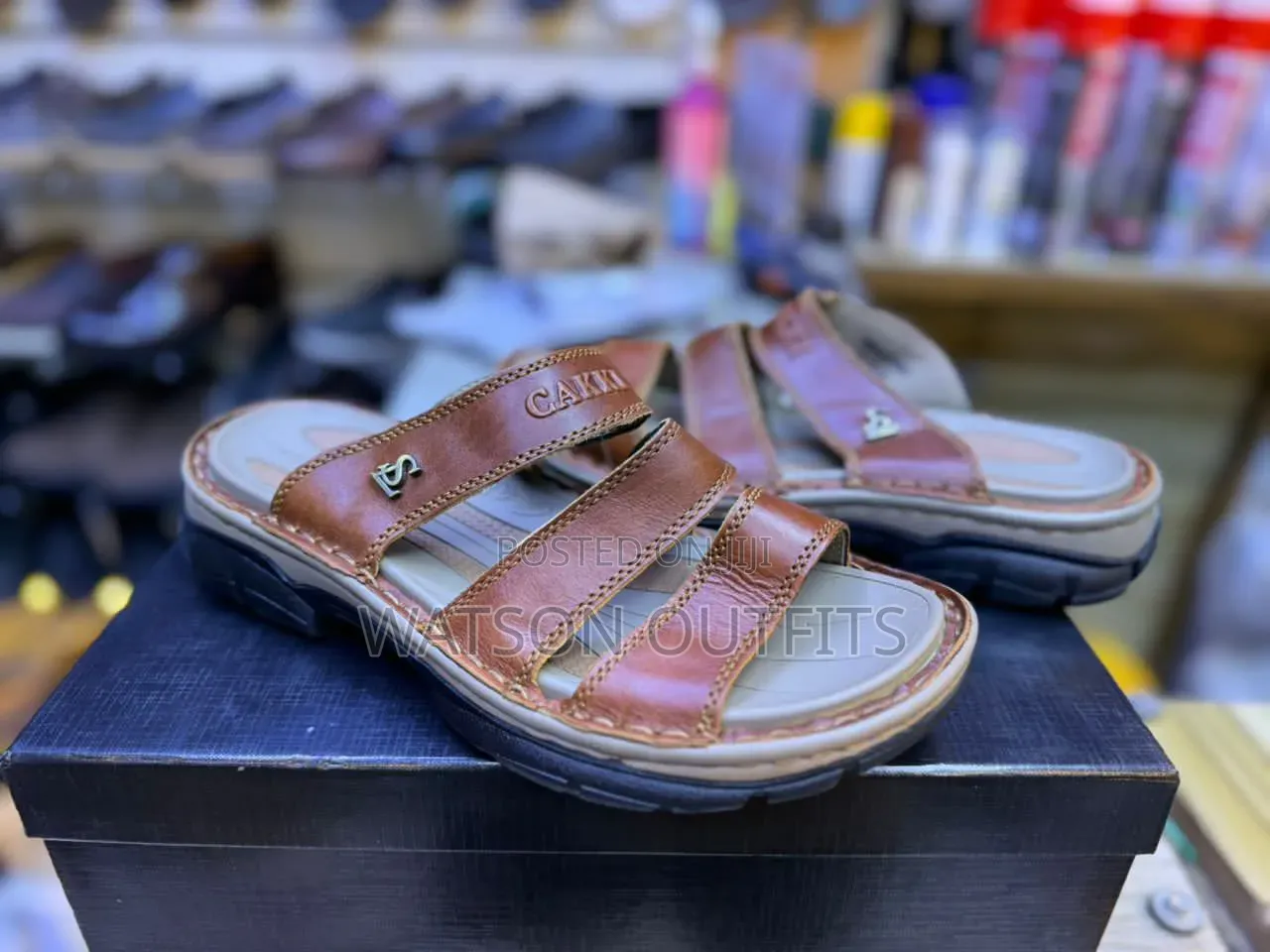 Men's Leather Materials Sandals or Sendo Original Cakki Branded