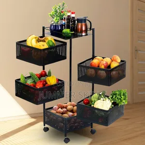 Rotating Metal Vegetable Trolley ( Kitchen Trolley)