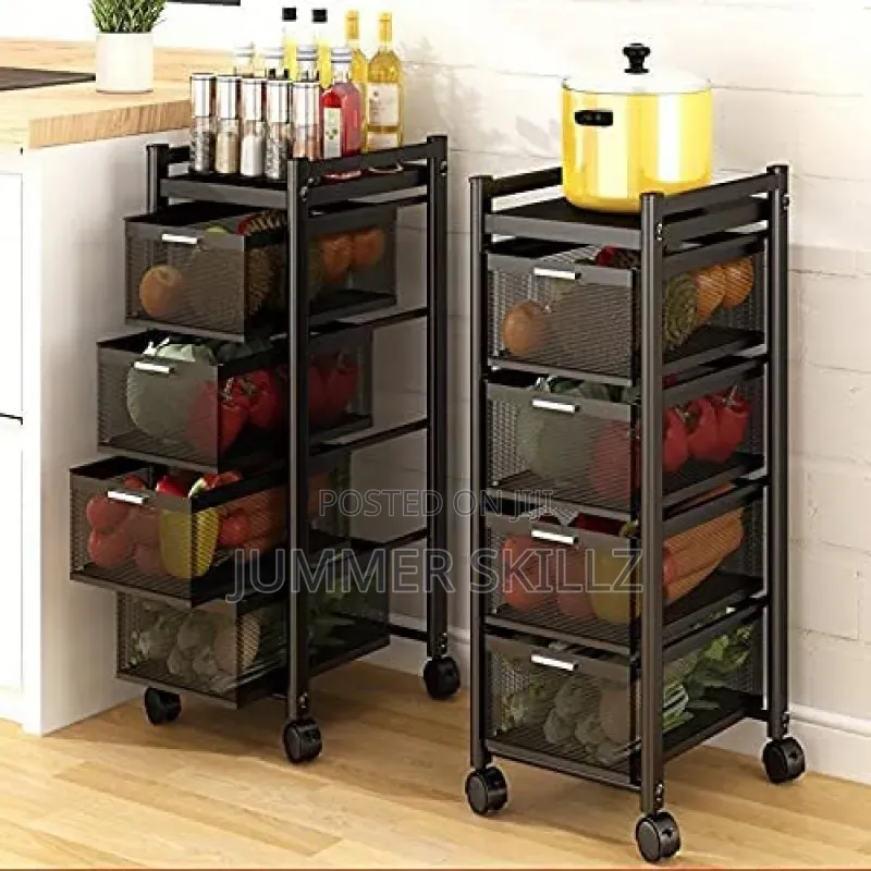 Rotating Metal Vegetable Trolley ( Kitchen Trolley)