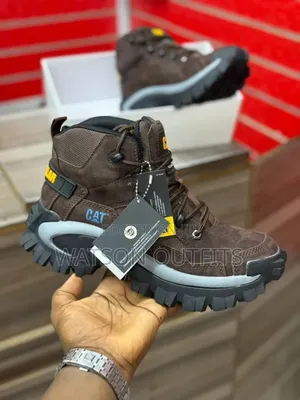 Men's Leather Materials Pure and Original Boots or Boot Footwears Cat