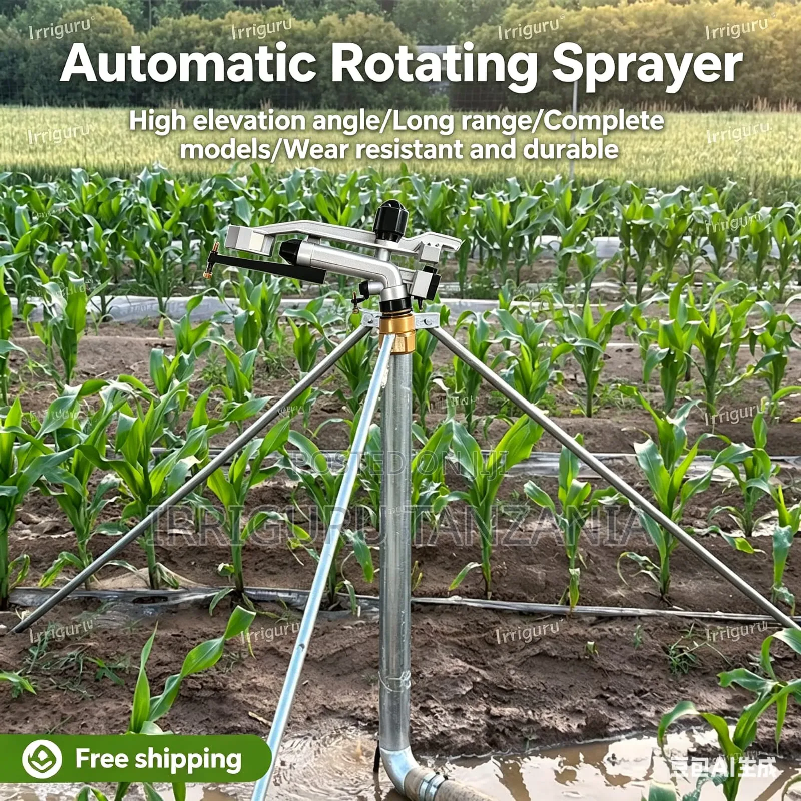 50 Mm Impact Sprinkler Brass Rotary
